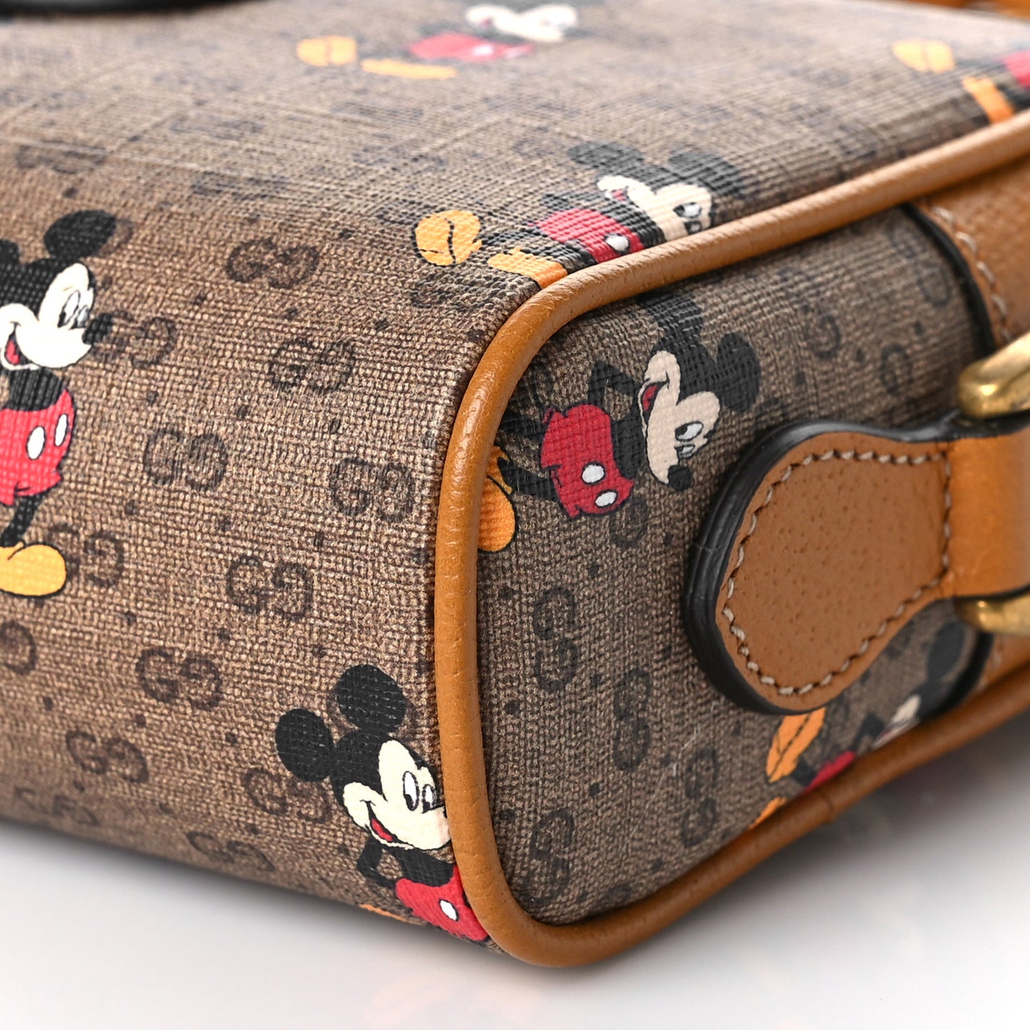 X DISNEY Mini Vintage GG Supreme Monogram Mickey Mouse Shoulder Bag Beige Vintage Sun Oil