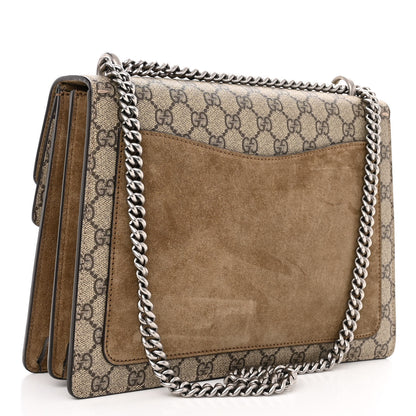 Gucci GG Supreme Monogram Embroidered Carnation Medium Dionysus Shoulder Bag Beige 3 of 11
