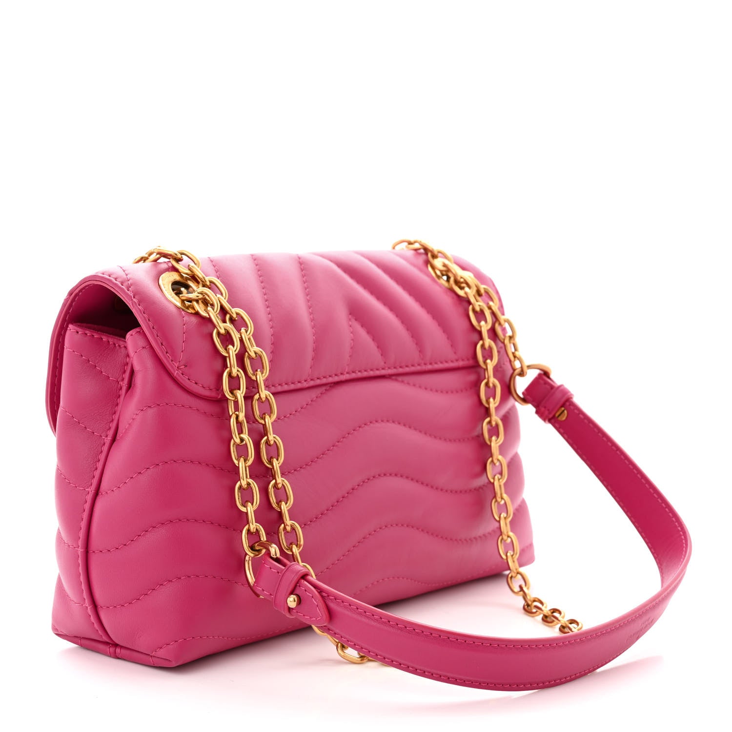 Louis Vuitton Calfskin LV New Wave Chain Bag Rose Freesia 3 of 11