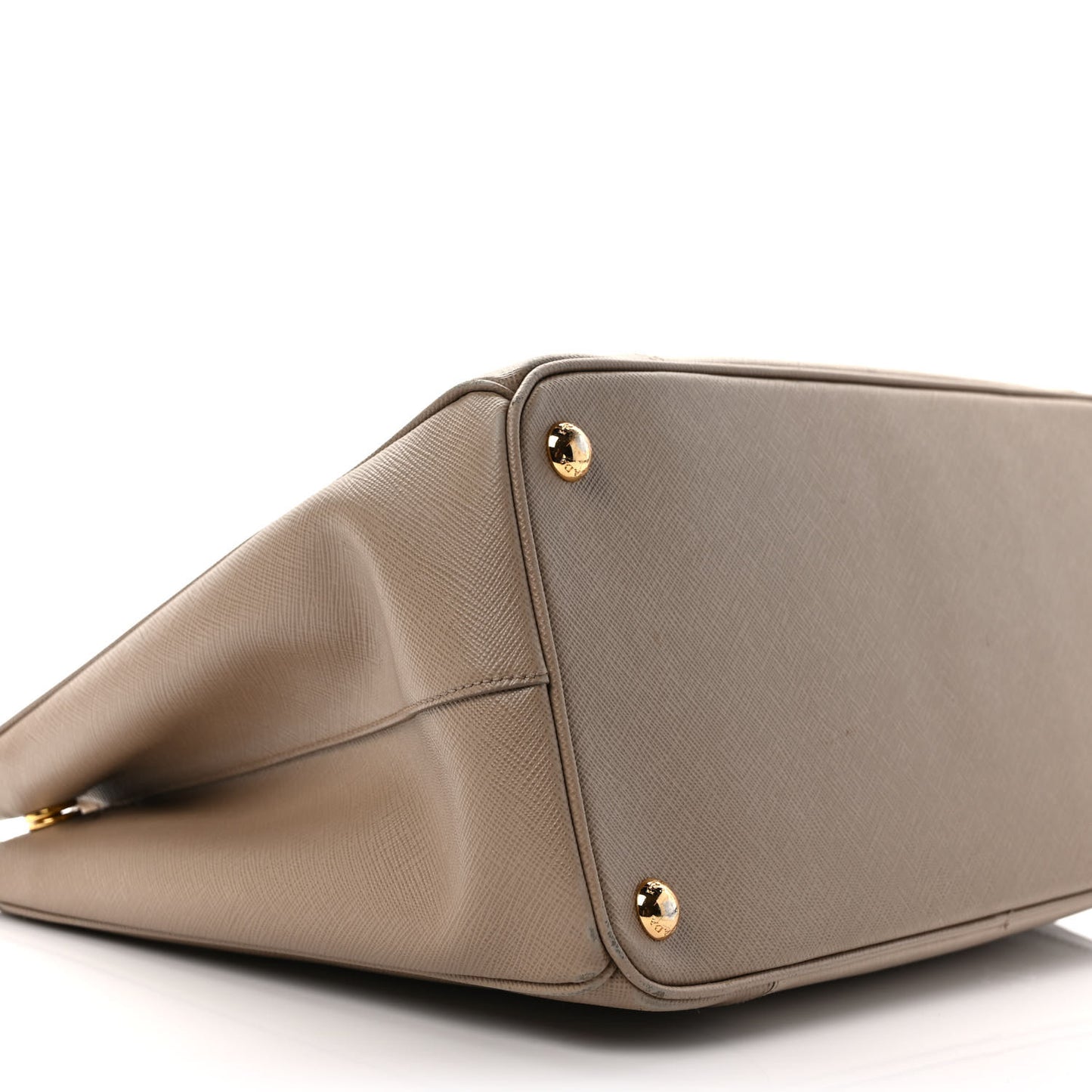 Saffiano Lux Colorblock Medium Galleria Double Zip Tote Pomice Talco