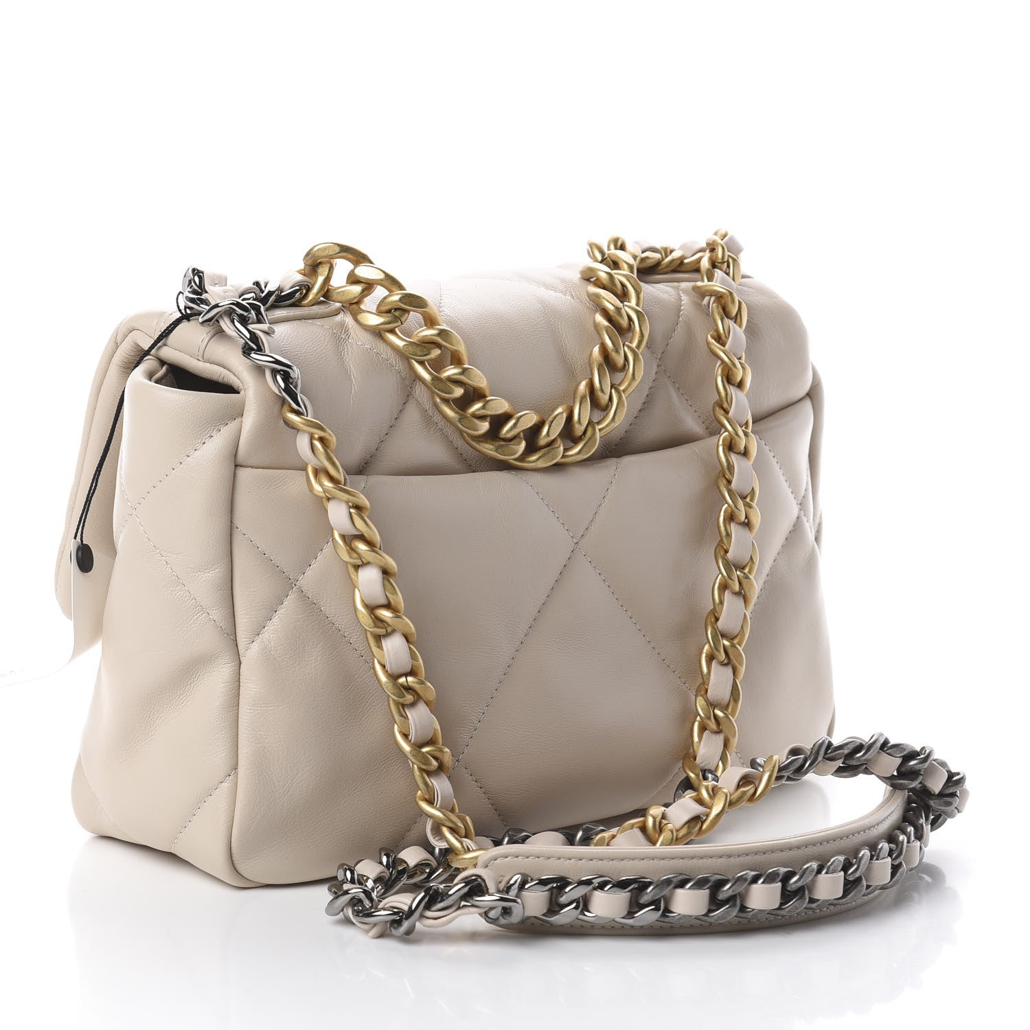Chanel Goatskin Quilted Medium 19 Flap Beige 2 of 9