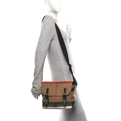 Burberry Canvas Mega Check Small Baildon Messenger Bag Black 2 of 12
