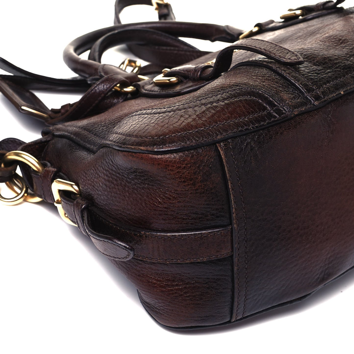 Cervo Antik Dome Satchel Cacao