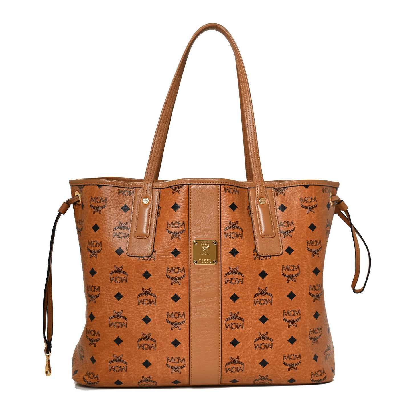 Visetos Medium Liz Reversible Shopper Tote Cognac