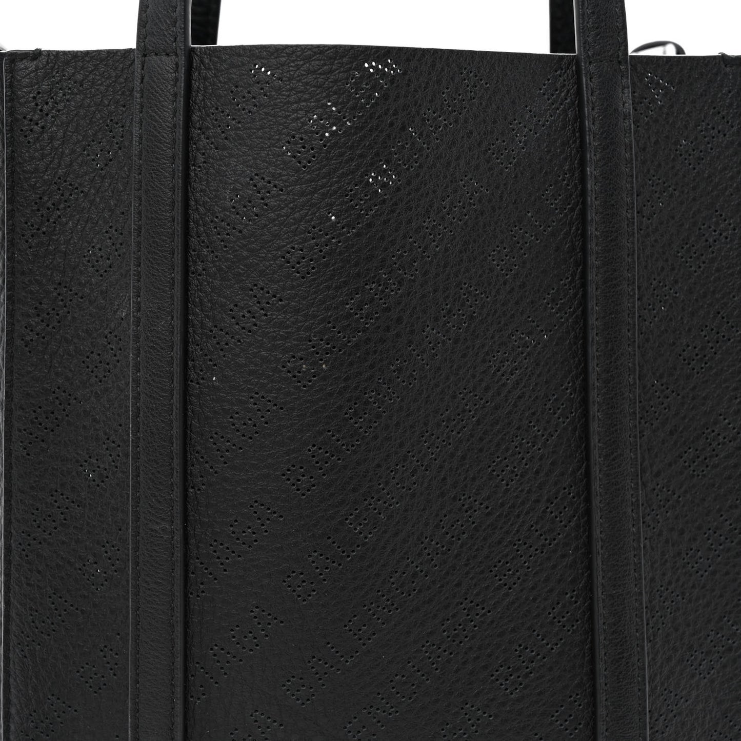 Smooth Calfskin Logo Perforated XXS Everyday Tote Black