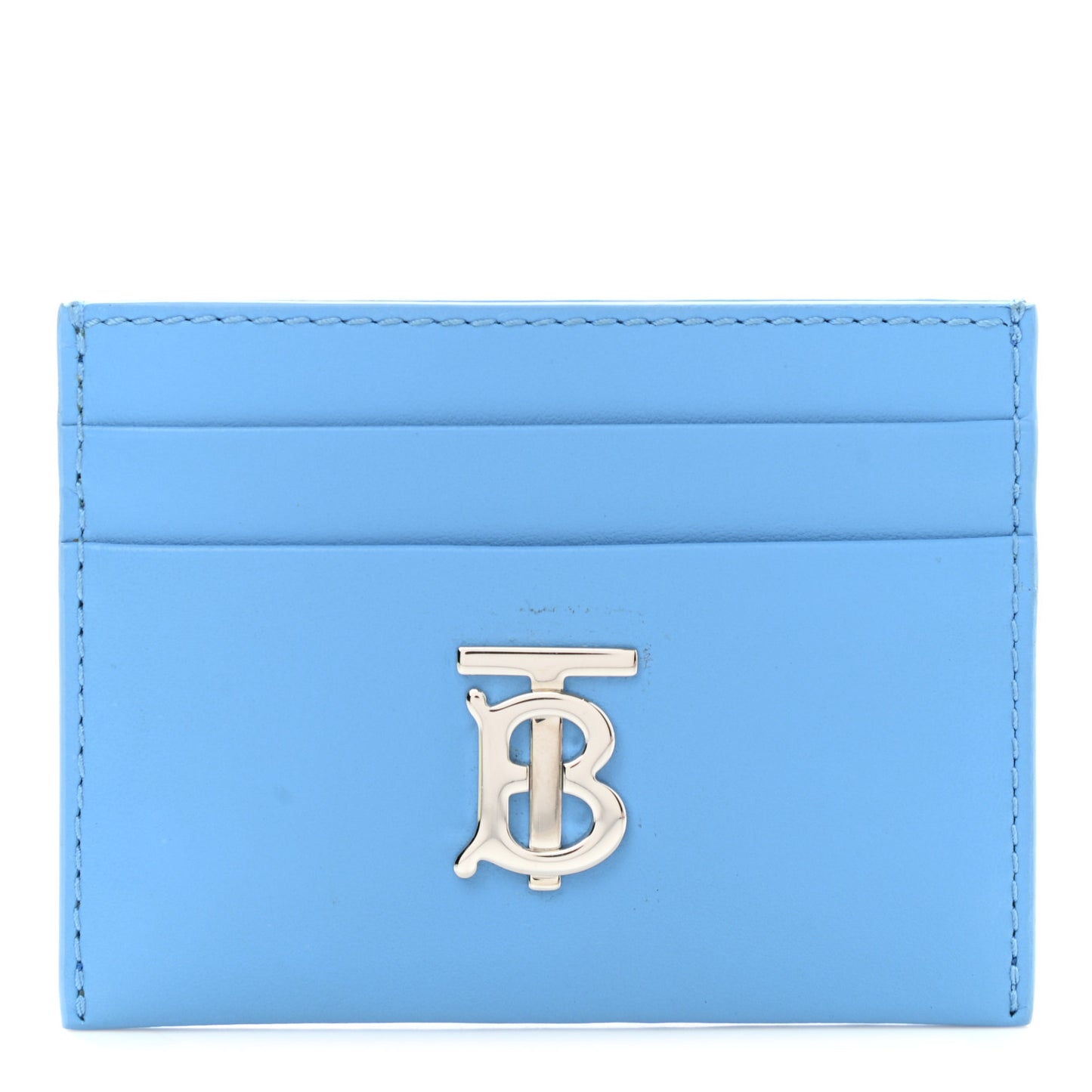 Calfskin Sandon TB Card Case Bright Sky Blue