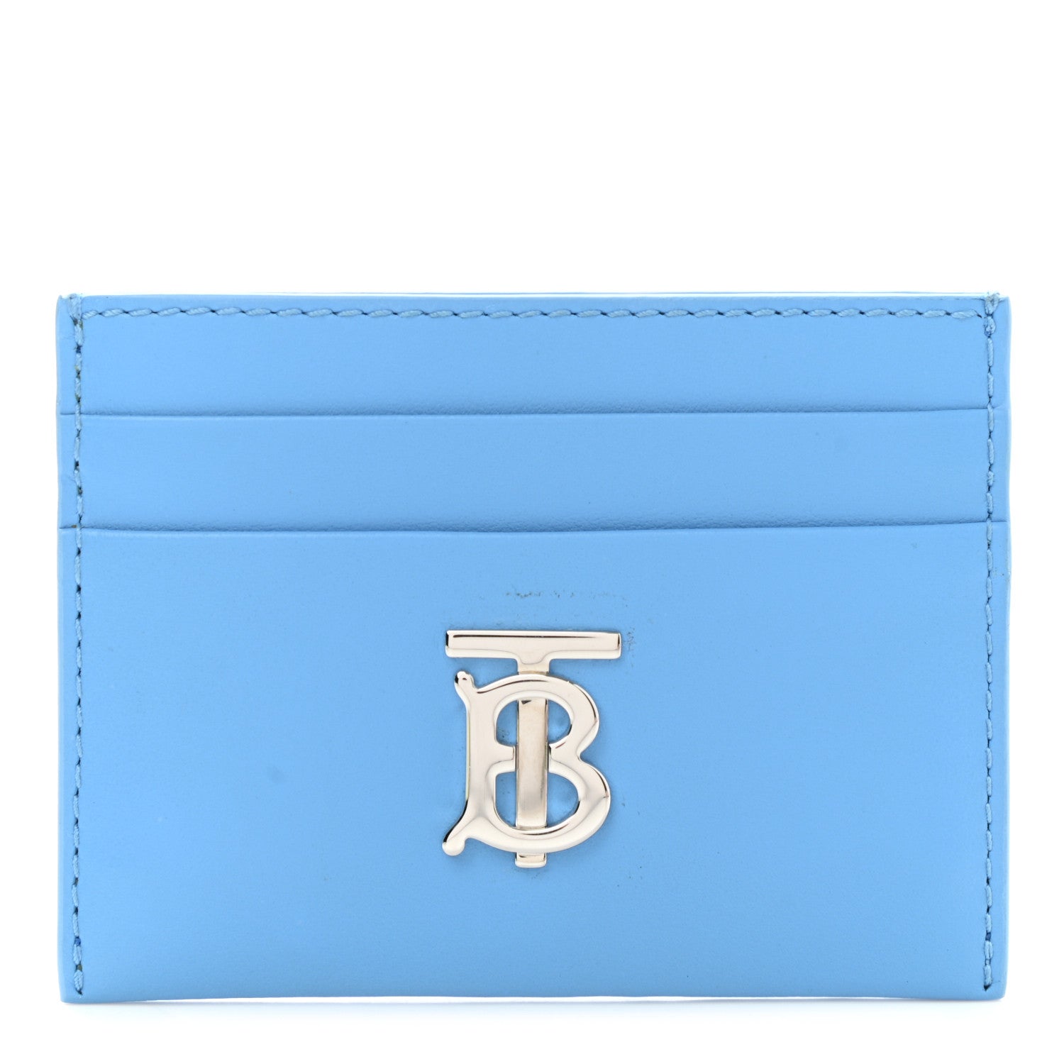 Burberry Calfskin Sandon TB Card Case Bright Sky Blue 1 of 8