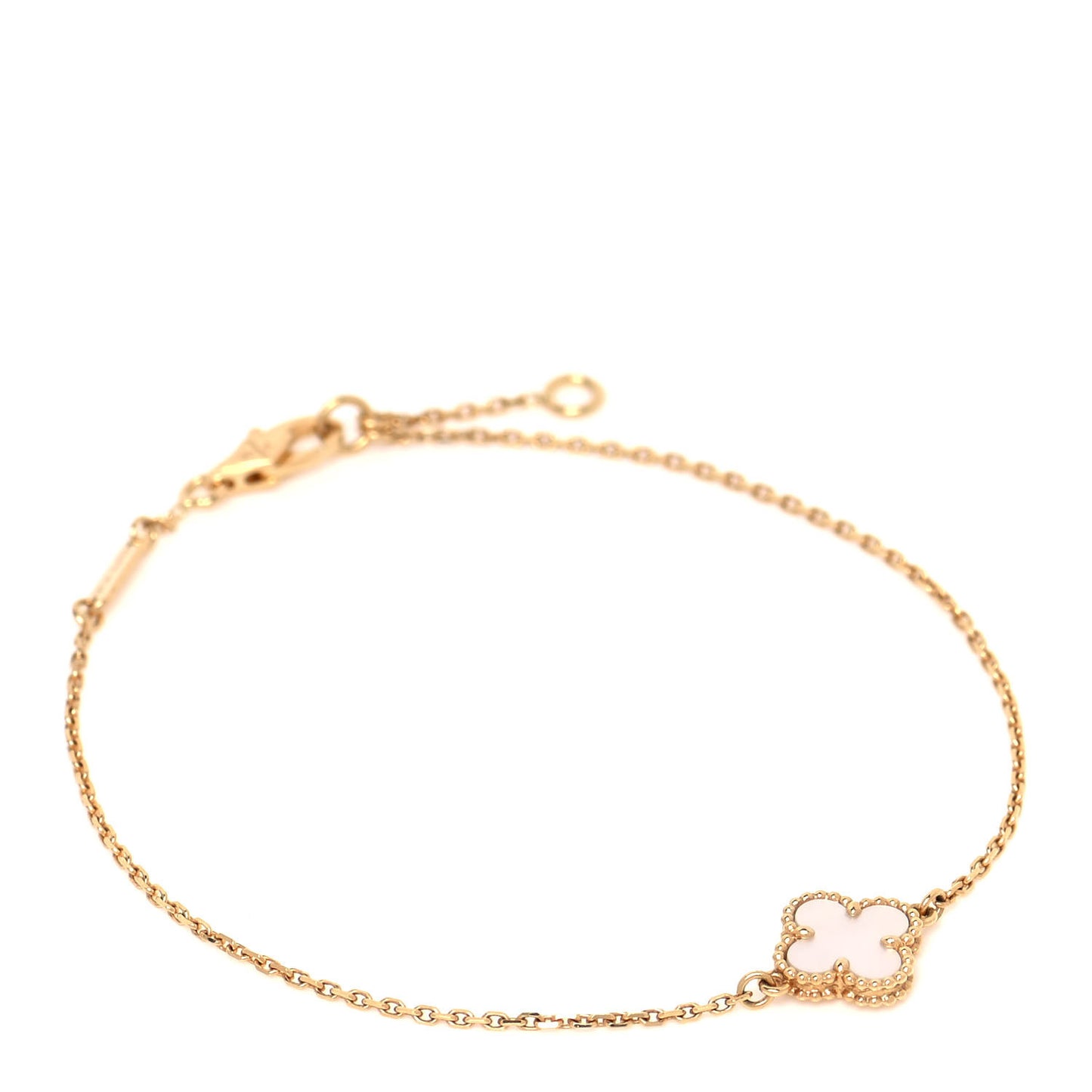 18K Yellow Gold Mother of Pearl Sweet Alhambra Bracelet