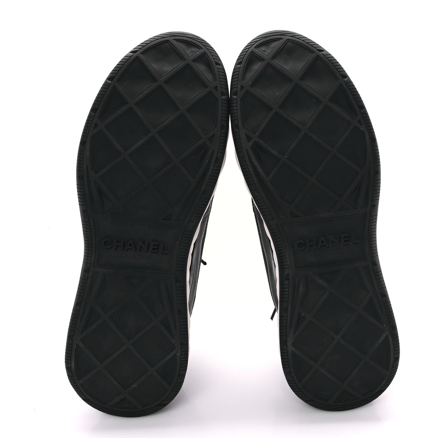 Velvet Calfskin Mixed Fibers CC Sneakers 39 Black