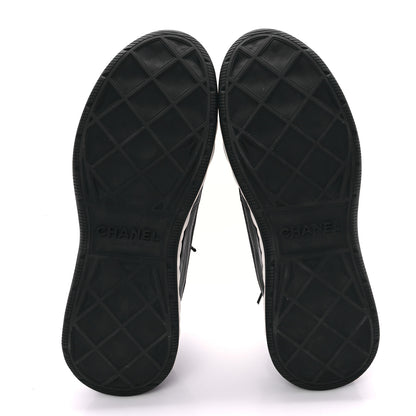 Chanel Velvet Calfskin Mixed Fibers CC Sneakers 39 Black 6 of 10