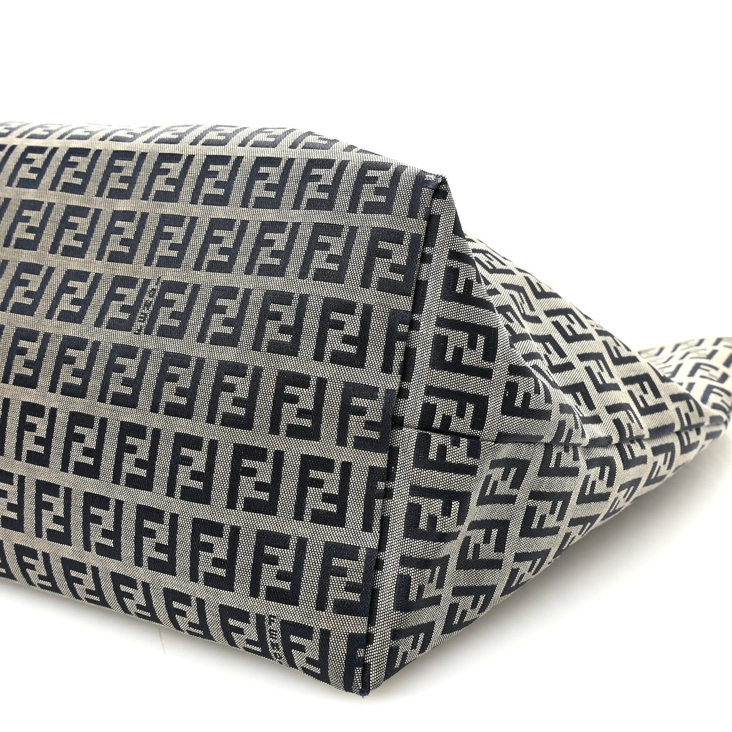 Fendi Zucchino Large Shopper Tote Navy 9 of 9