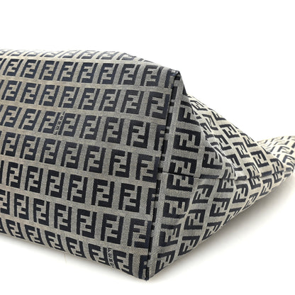 Fendi Zucchino Large Shopper Tote Navy 9 of 9