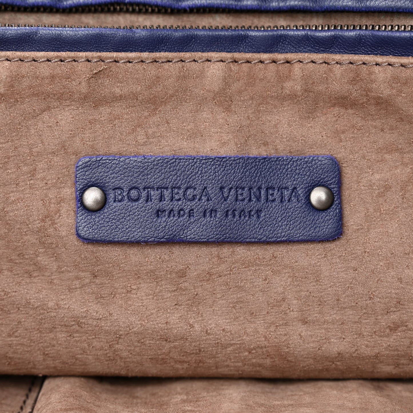 Nappa Intrecciato Medium Convertible Tote Baltic Blue