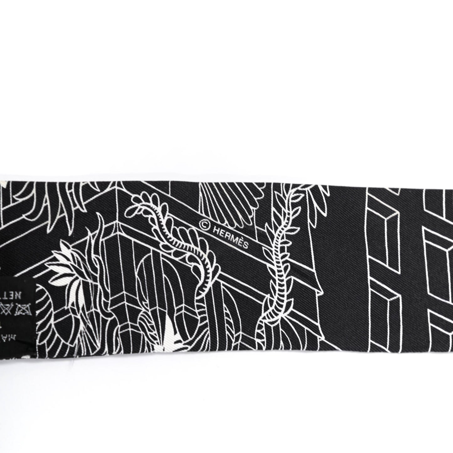Silk Animapolis Twilly Black White