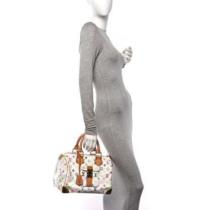 Louis Vuitton Monogram Multicolor Speedy 30 White 2 of 9