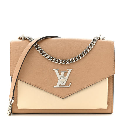 Louis Vuitton Soft Calfskin Mylockme Chain Bag BB Papyrus Creme 1 of 10