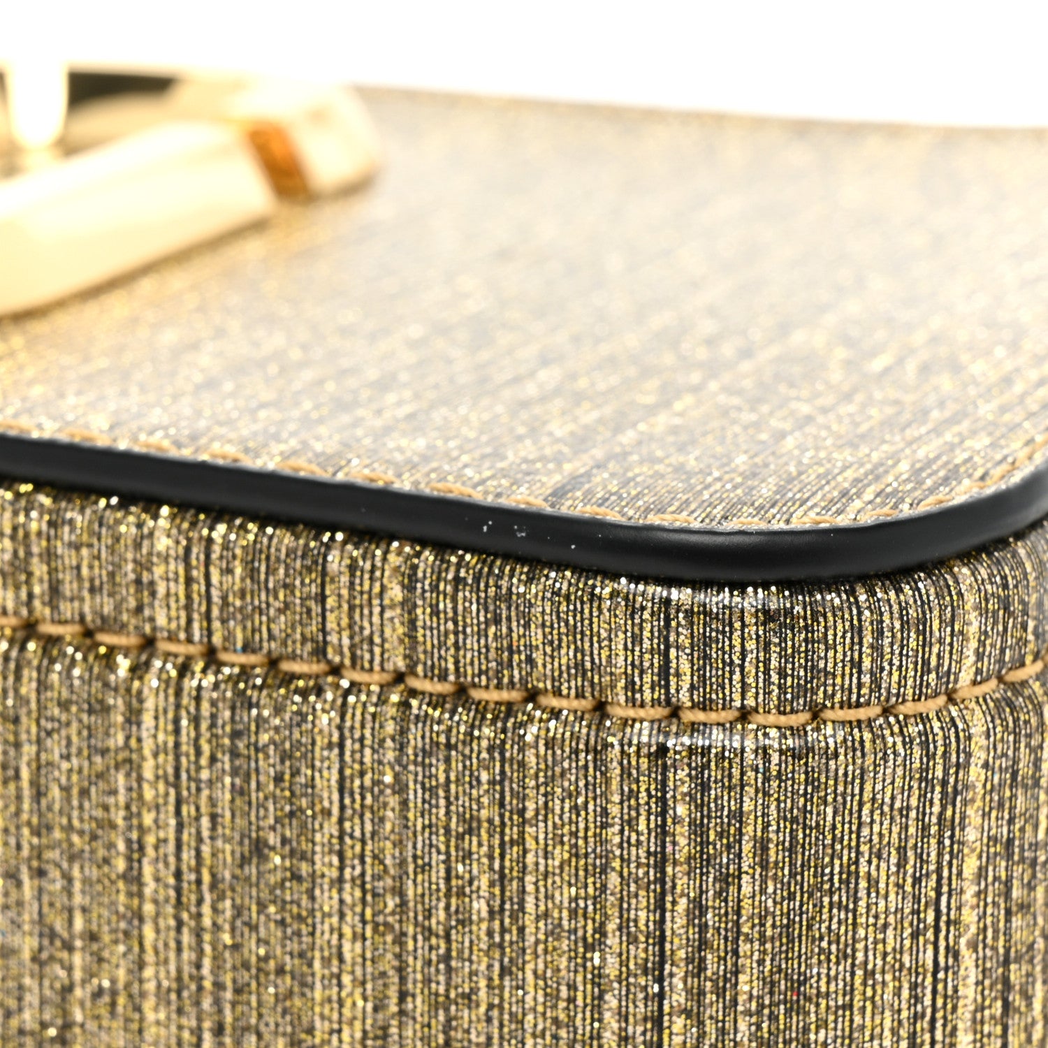 Marc Jacobs Metallic Calfskin Glitter Small Snapshot Camera Bag Gold Black 10 of 10