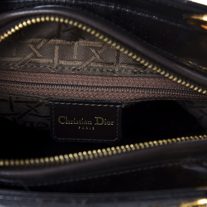 Christian Dior Patent Cannage Medium Lady Dior Black 8 of 10