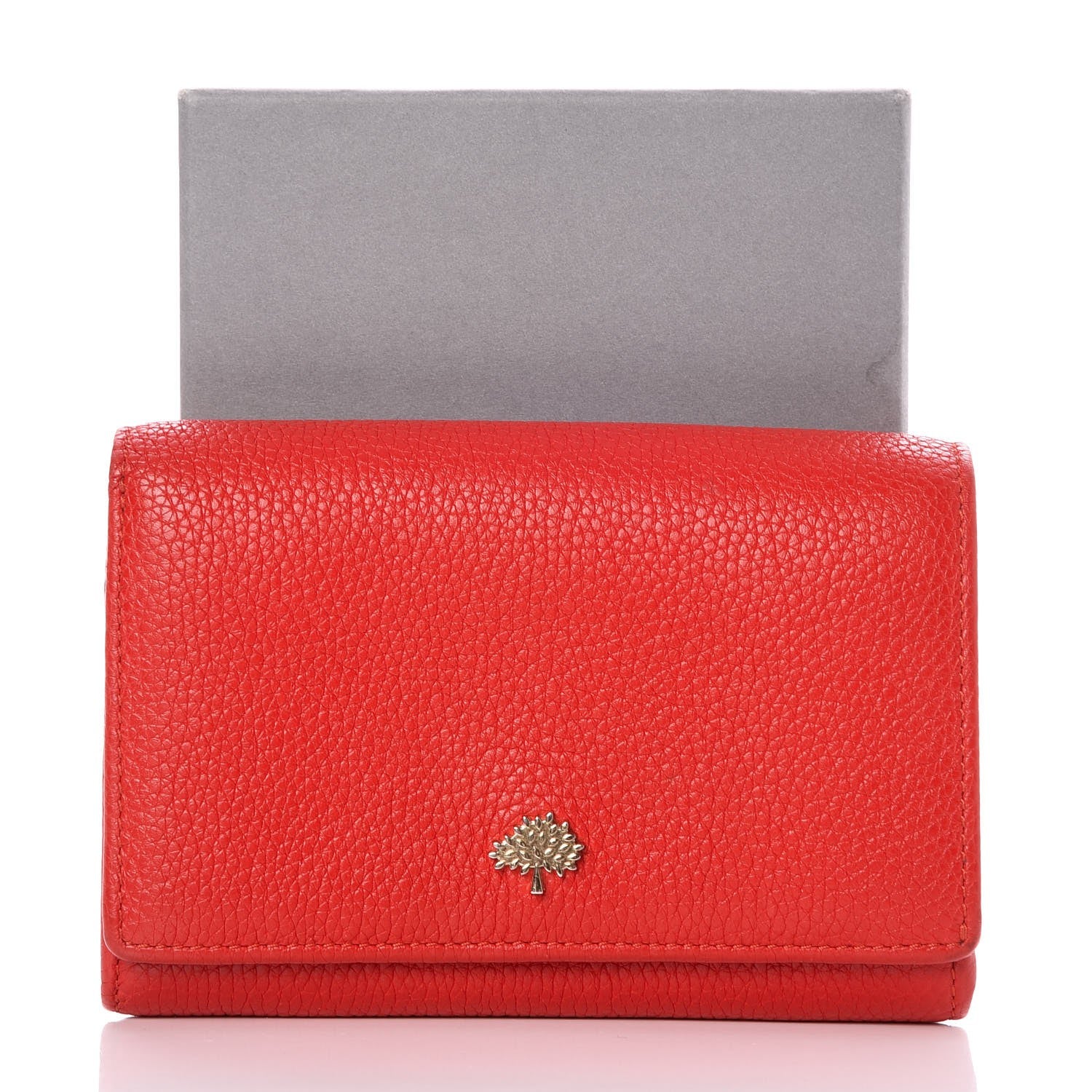 Mulberry Glossy Goatskin Tree French Purse Wallet Poppy Red 7 of 7