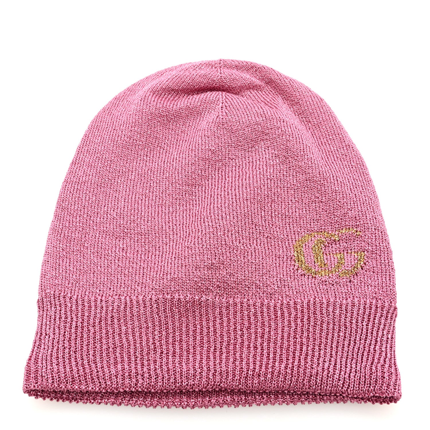 Gucci Lame Jacquard Monlux Beanie Hat M Roseate Yellow 1 of 4