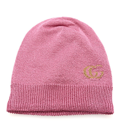 Gucci Lame Jacquard Monlux Beanie Hat M Roseate Yellow 1 of 4