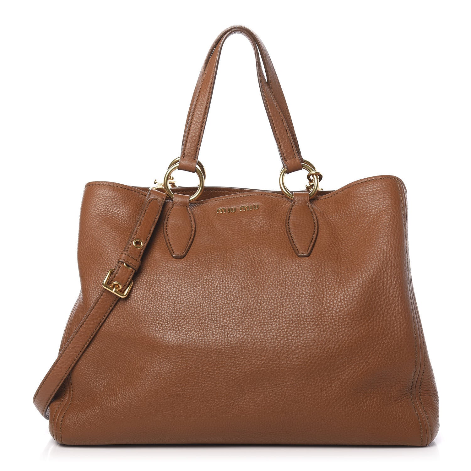 Miu Miu Vitello Daino Tote Canella 1 of 15