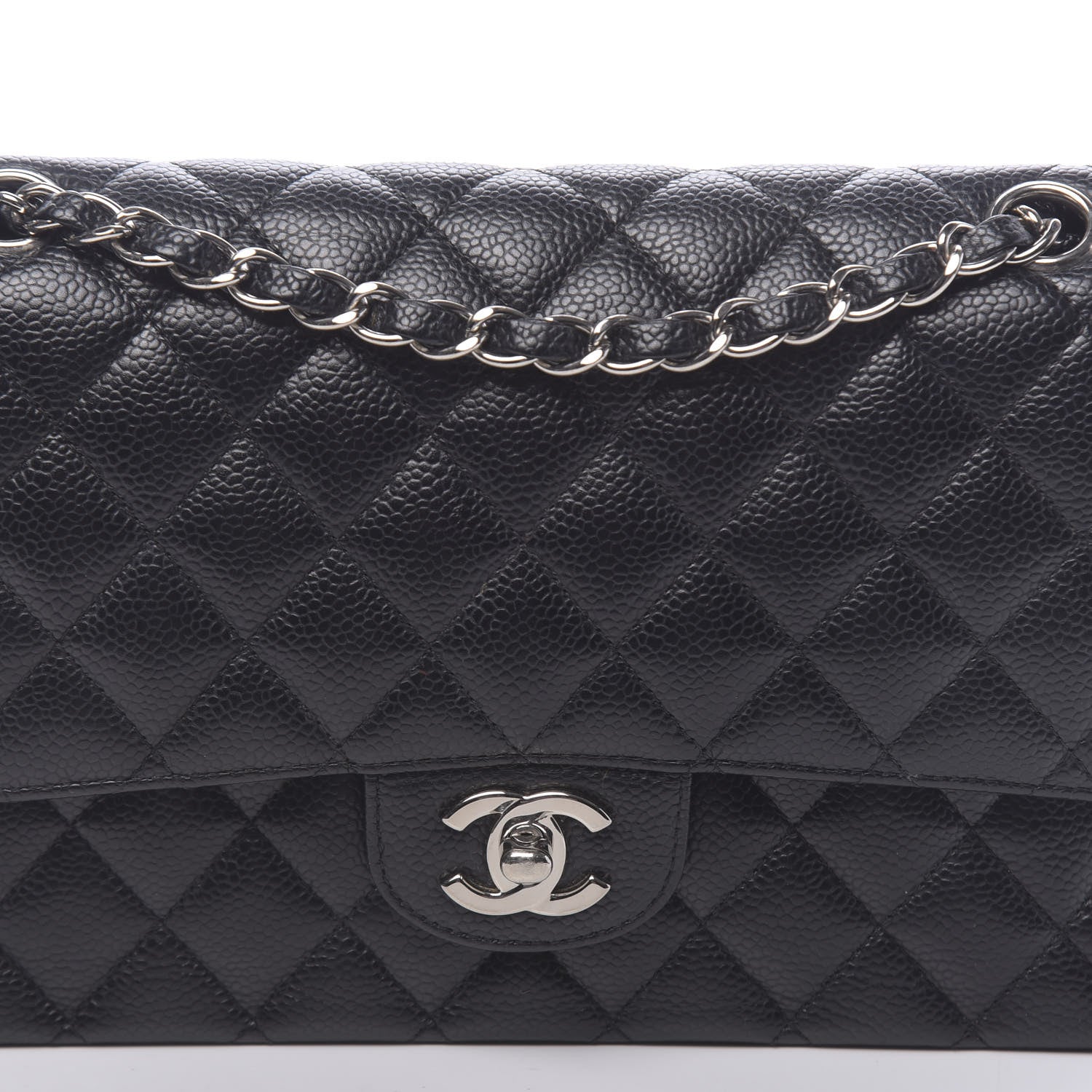 Chanel Caviar Quilted Medium Double Flap Black 12 of 12
