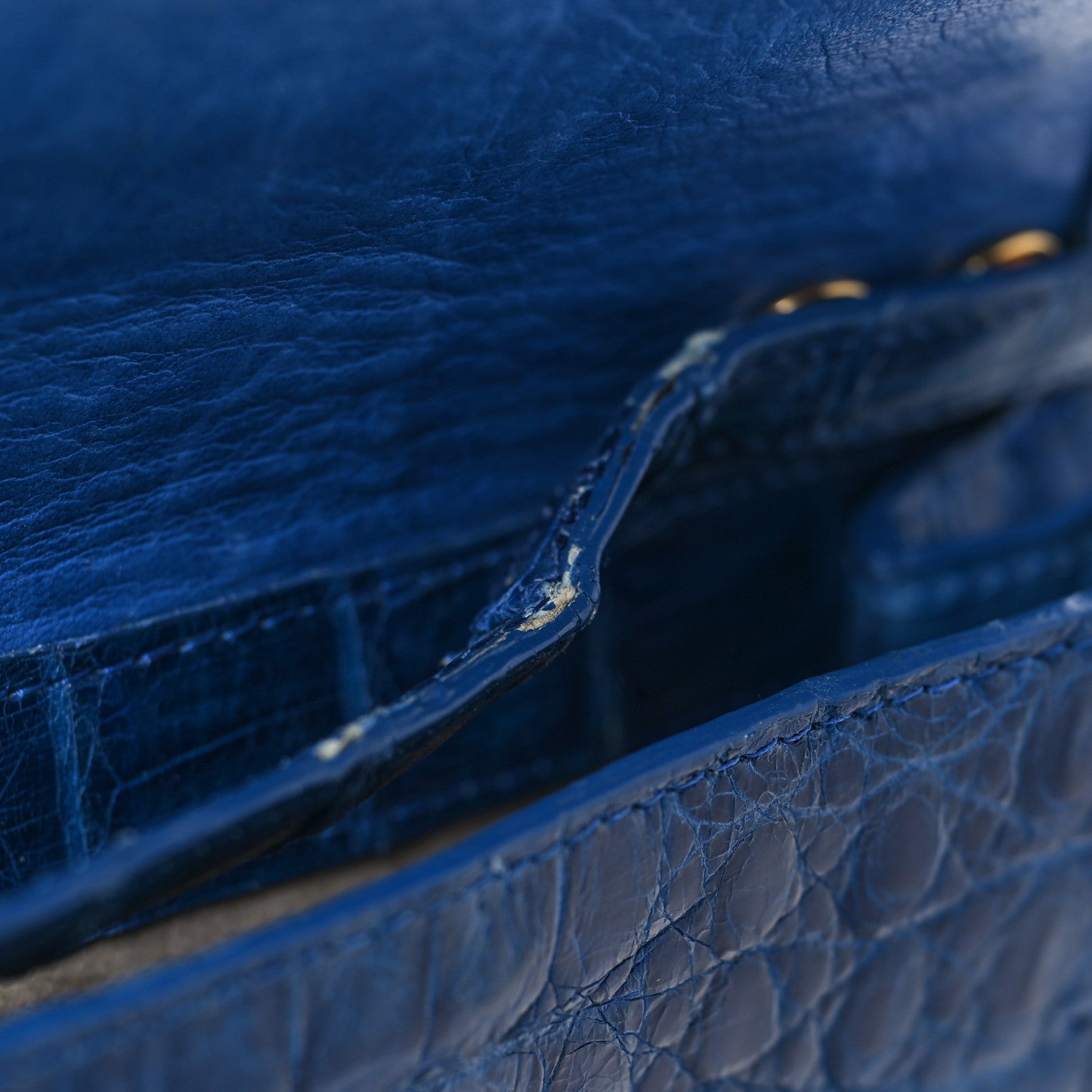 Nancy Gonzalez Crocodile Foldover Clutch Blue 10 of 10