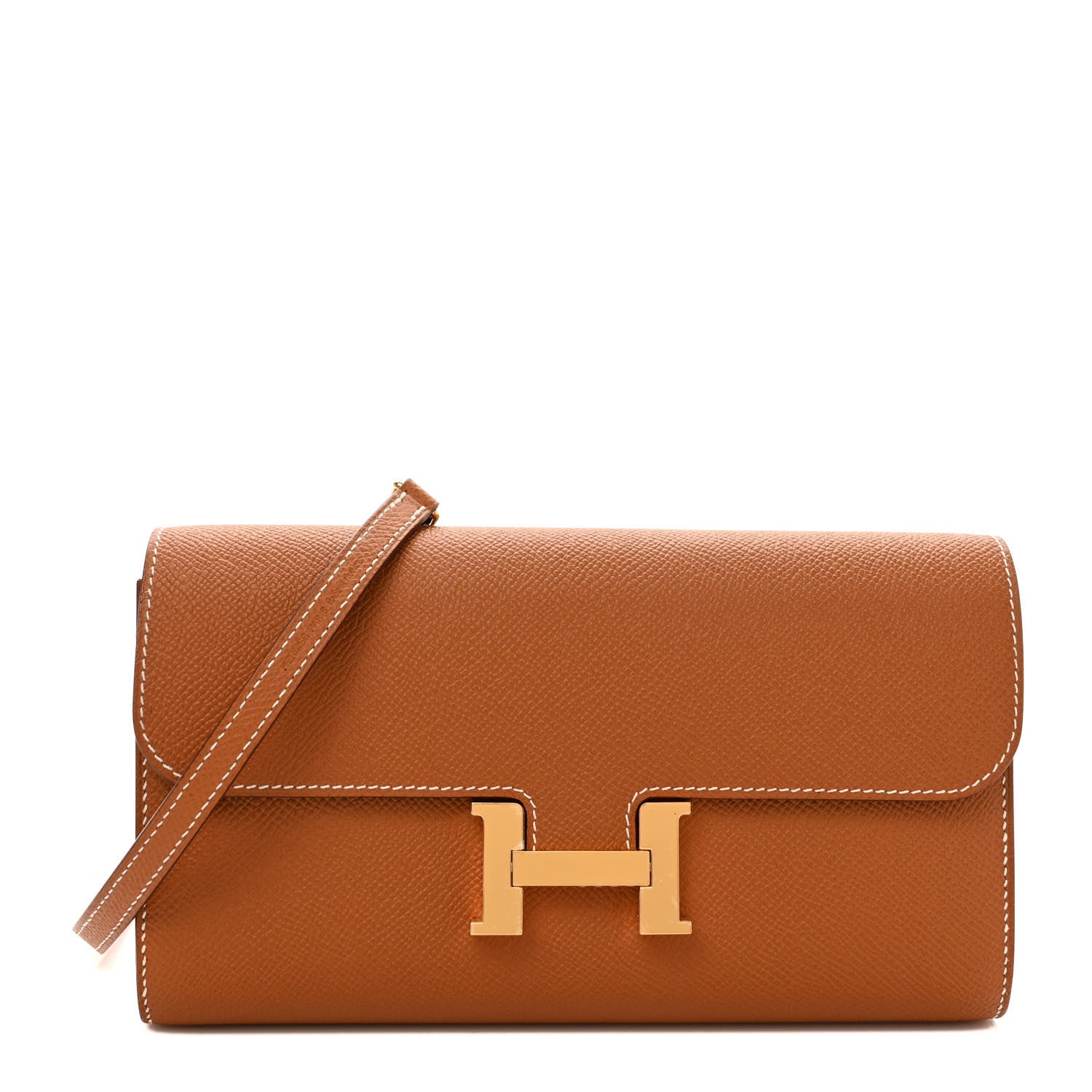 Hermes Epsom Constance Long Wallet To Go Gold 1 of 8