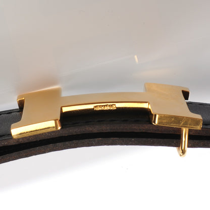 Hermes Box Togo Thin Mini Reversible Constance H Belt 70 Black Gold 3 of 5