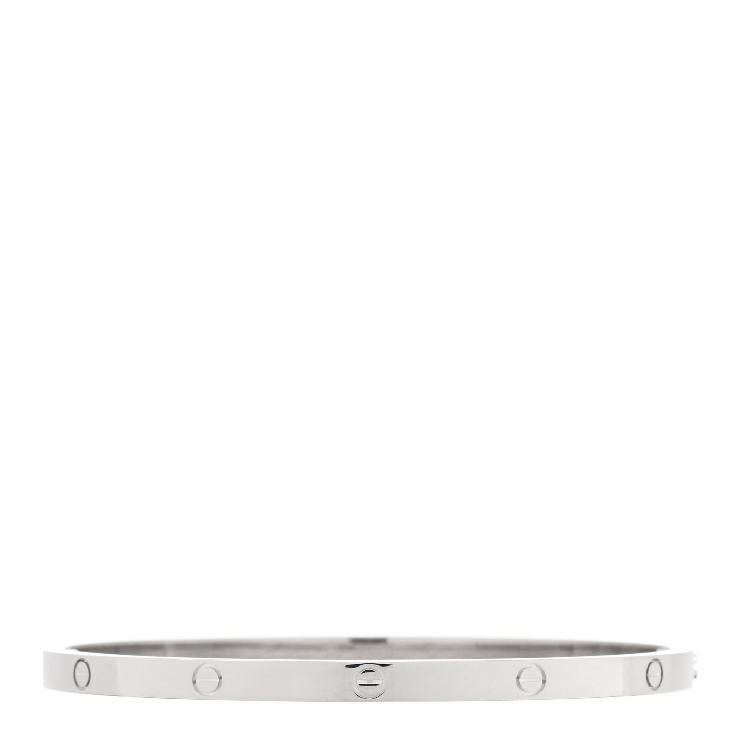 18K White Gold Small LOVE Bracelet 17