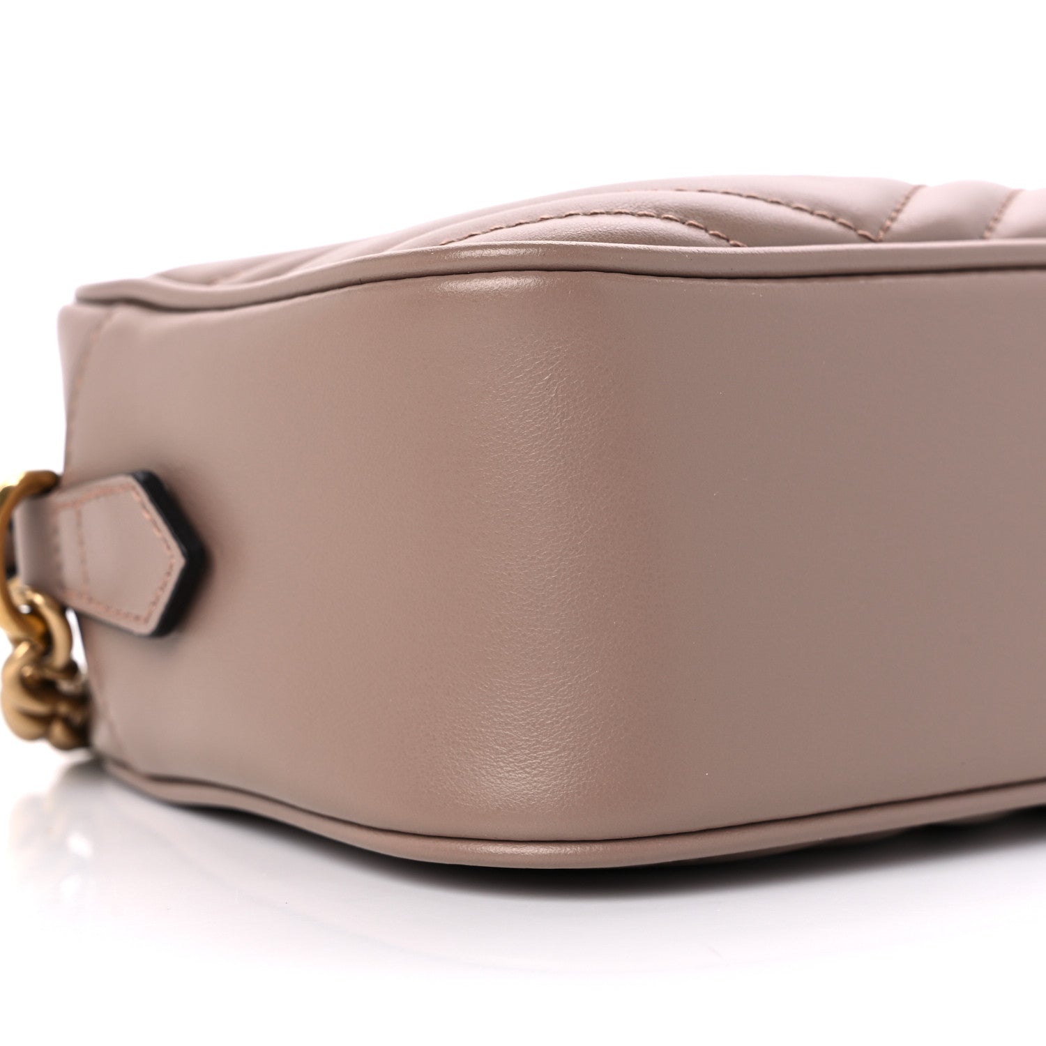 Gucci Calfskin Matelasse Small GG Marmont Chain Shoulder Bag Porcelain Rose 8 of 11