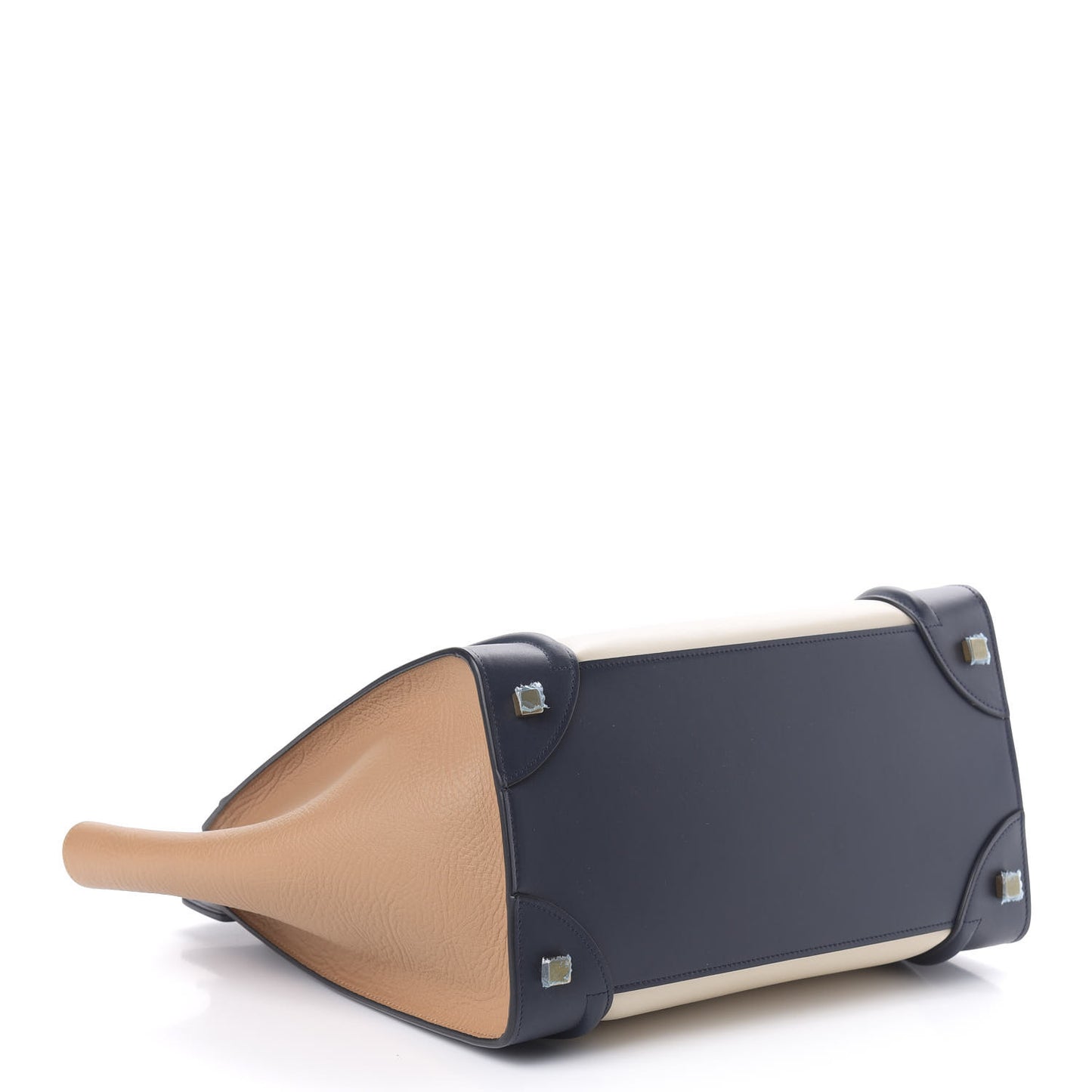 Smooth Calfskin Mini Tri-Color Luggage Brown