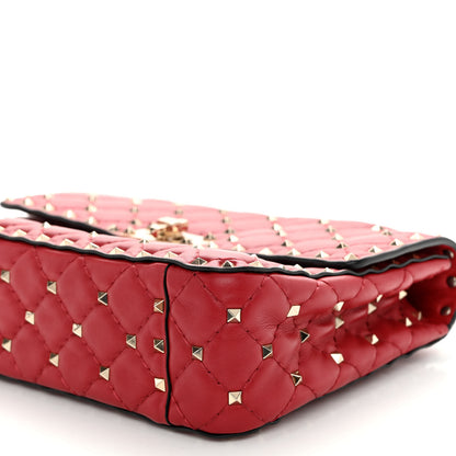 Valentino Garavani Nappa Medium Rockstud Spike Shoulder Bag Rosso Valentino 9 of 9