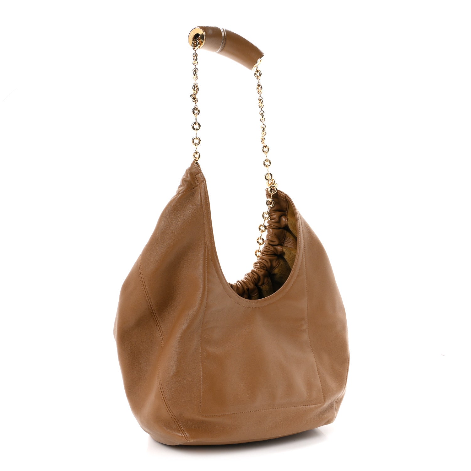 Loewe Mellow Nappa Medium Squeeze Bag Oak 3 of 11