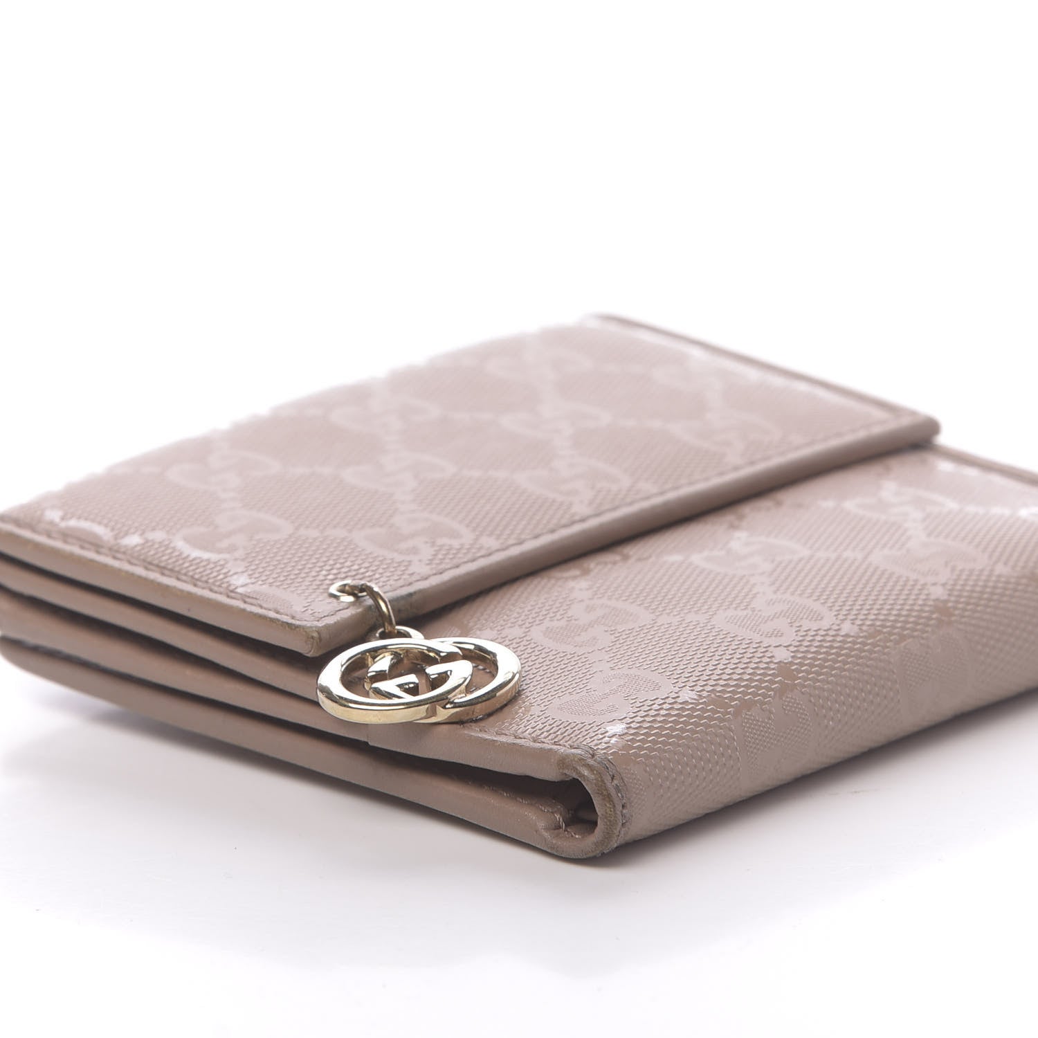 Gucci Imprime Monogram GG Pierce French Flap Wallet Winter Rose 8 of 10