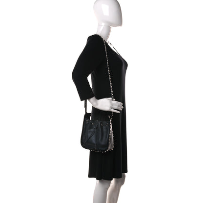 Valentino Garavani Vitello Rockstud Bucket Bag Black 2 of 12