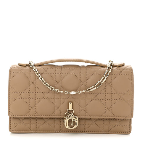 Lambskin Cannage Mini My Dior Bag Beige