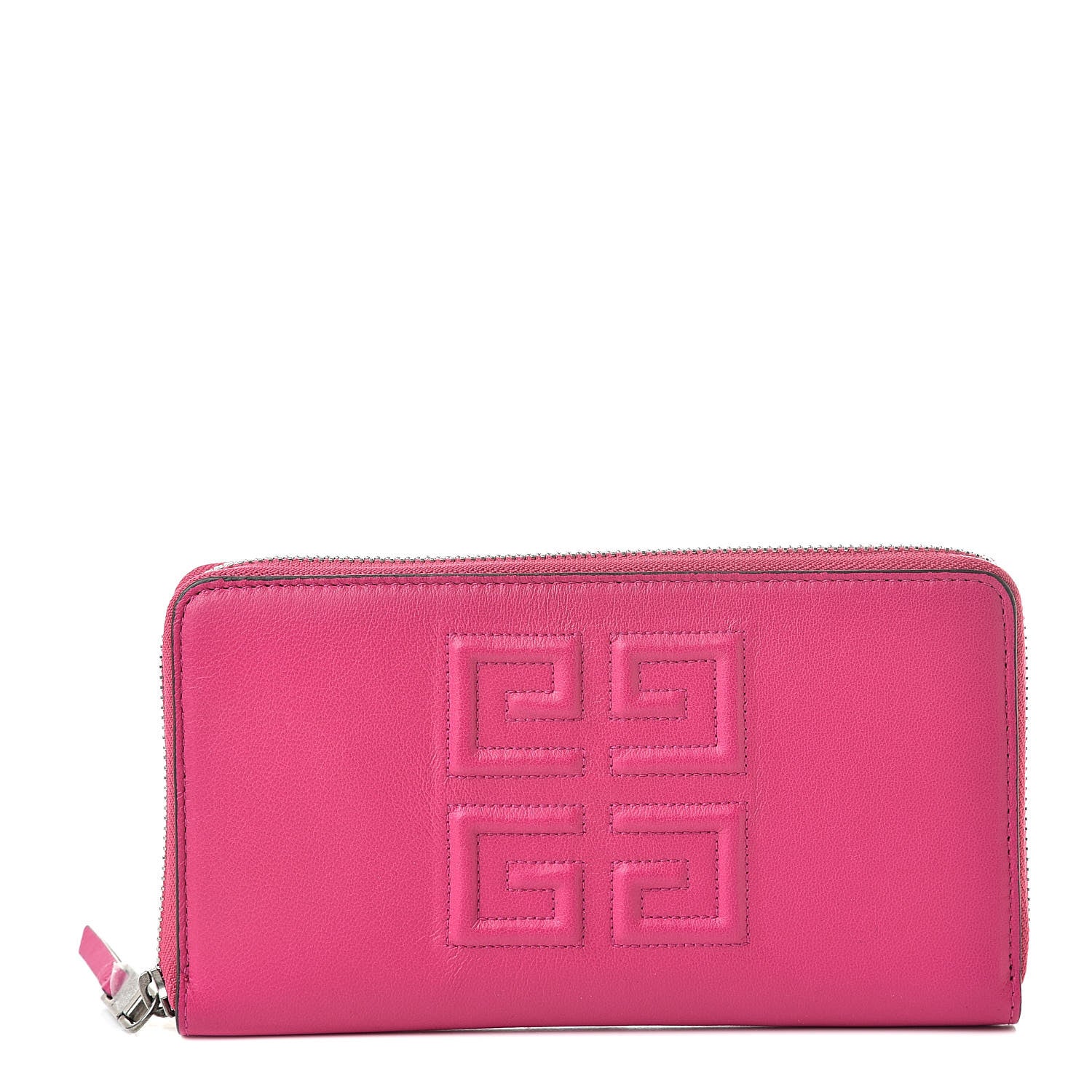 Givenchy Lambskin Logo Zip Around Wallet Cyclamen 1 of 7