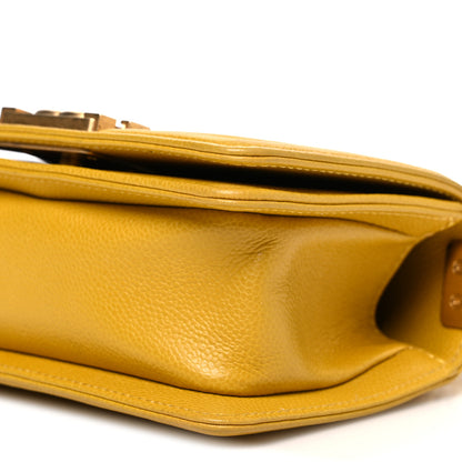 Chanel Caviar Quilted Mini Boy Flap Yellow 10 of 10