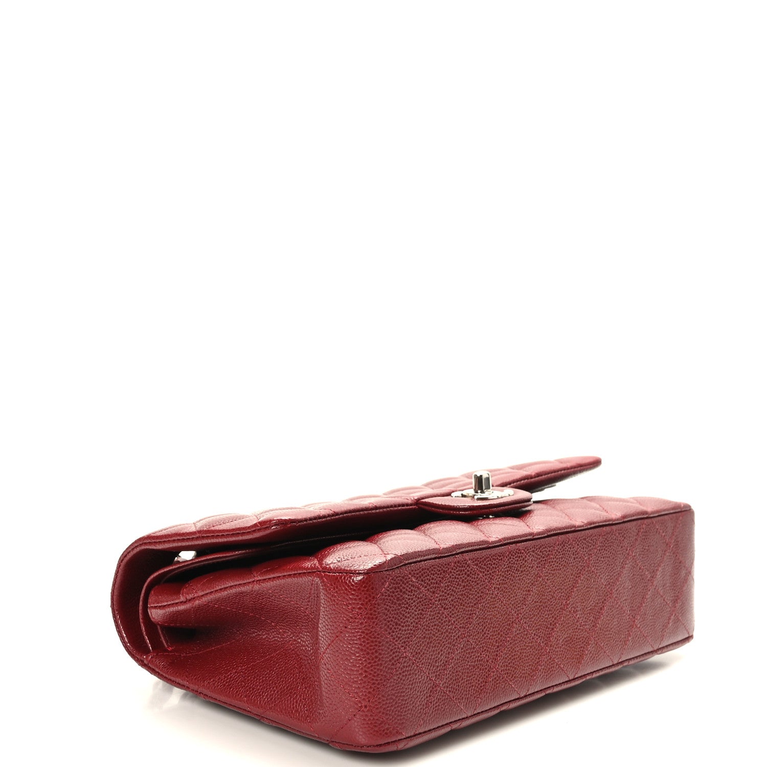 Chanel Caviar Quilted Medium Double Flap Burgundy 4 of 9
