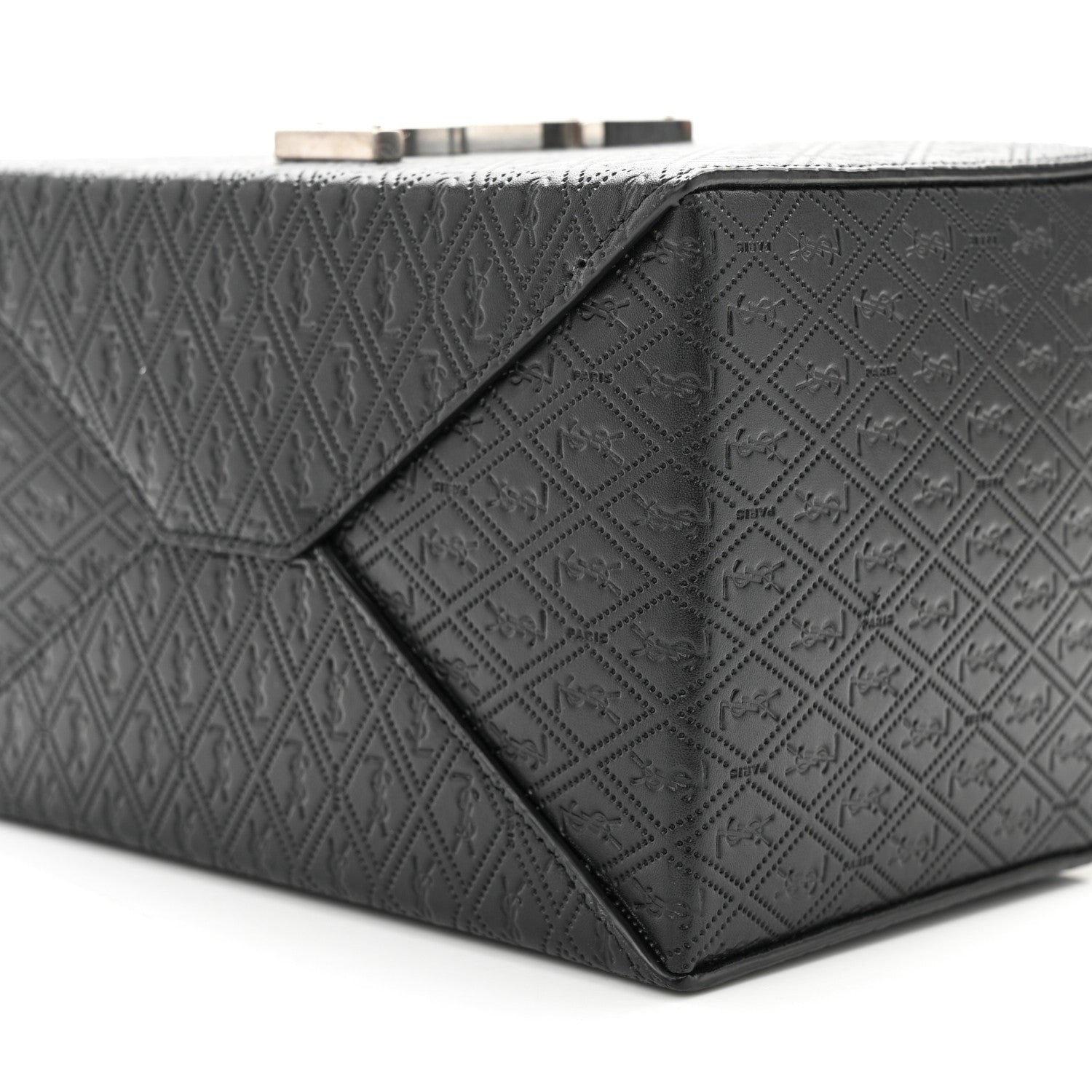 Saint Laurent Calfskin Monogram Take Away Box Black 9 of 11