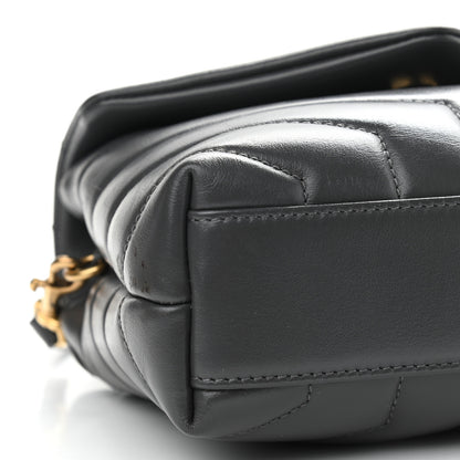 Saint Laurent Calfskin Y Quilted Monogram Toy Loulou Crossbody Bag Storm 9 of 11