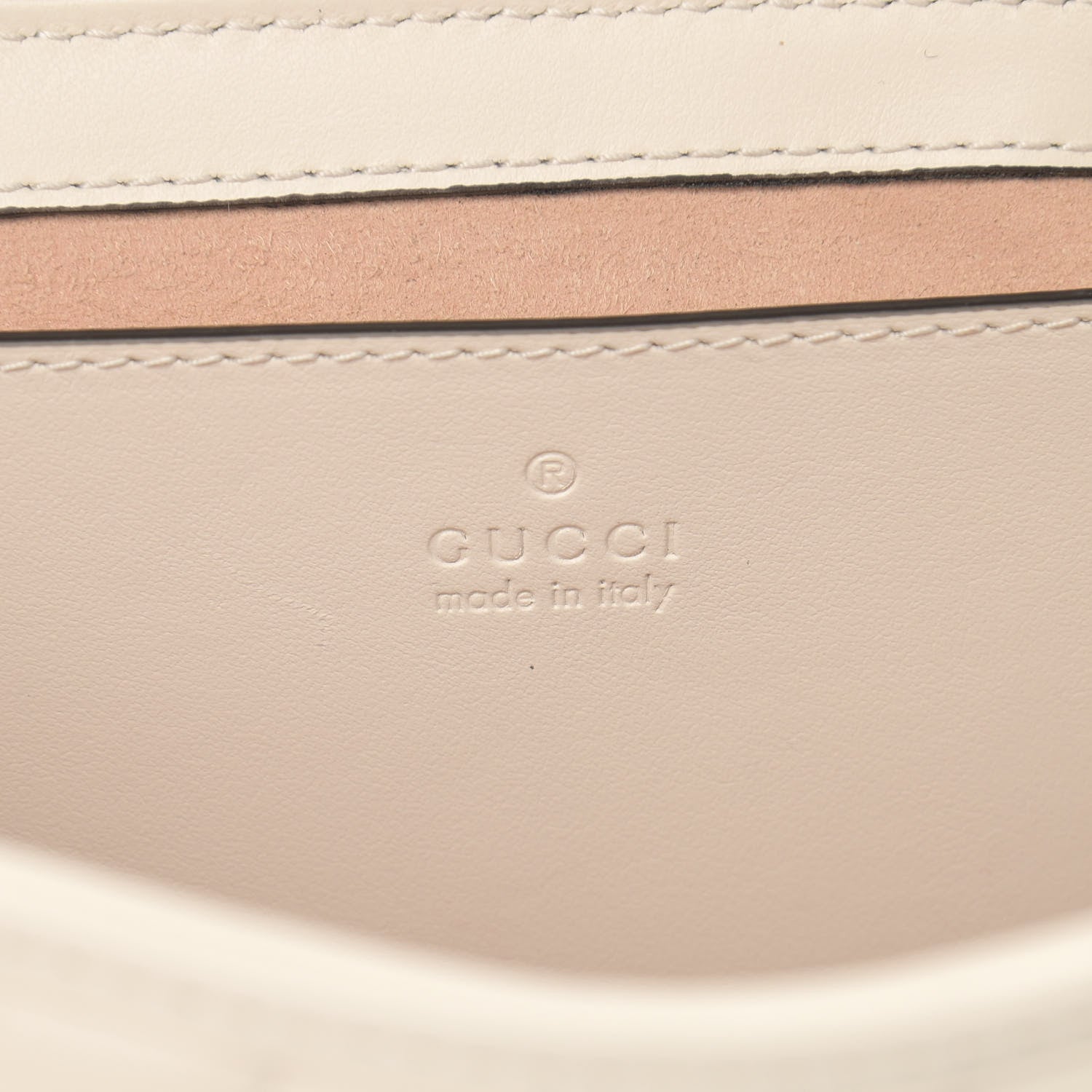 Gucci Calfskin Matelasse Aria Mini GG Marmont Shoulder Bag Mystic White 6 of 12
