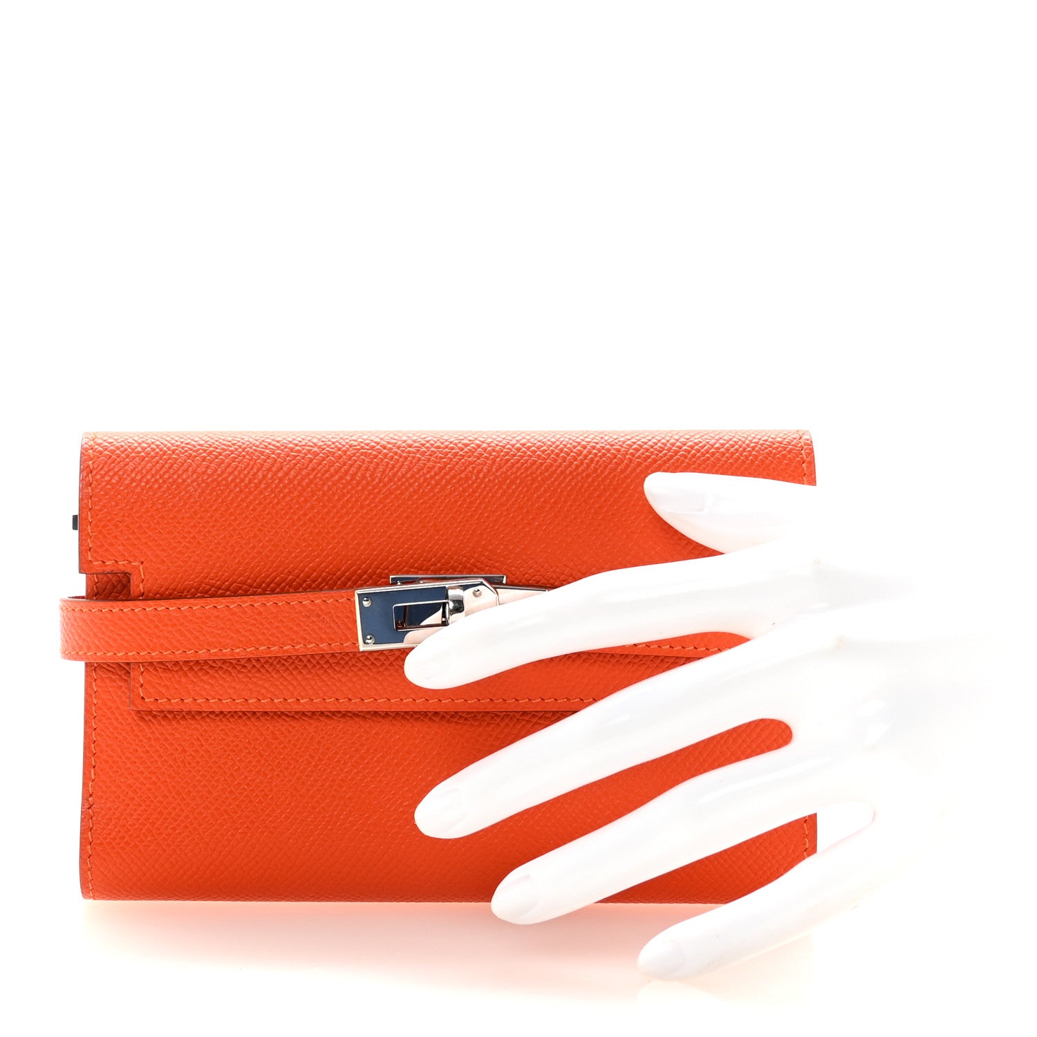 Hermes Epsom Medium Kelly Wallet Feu 2 of 6