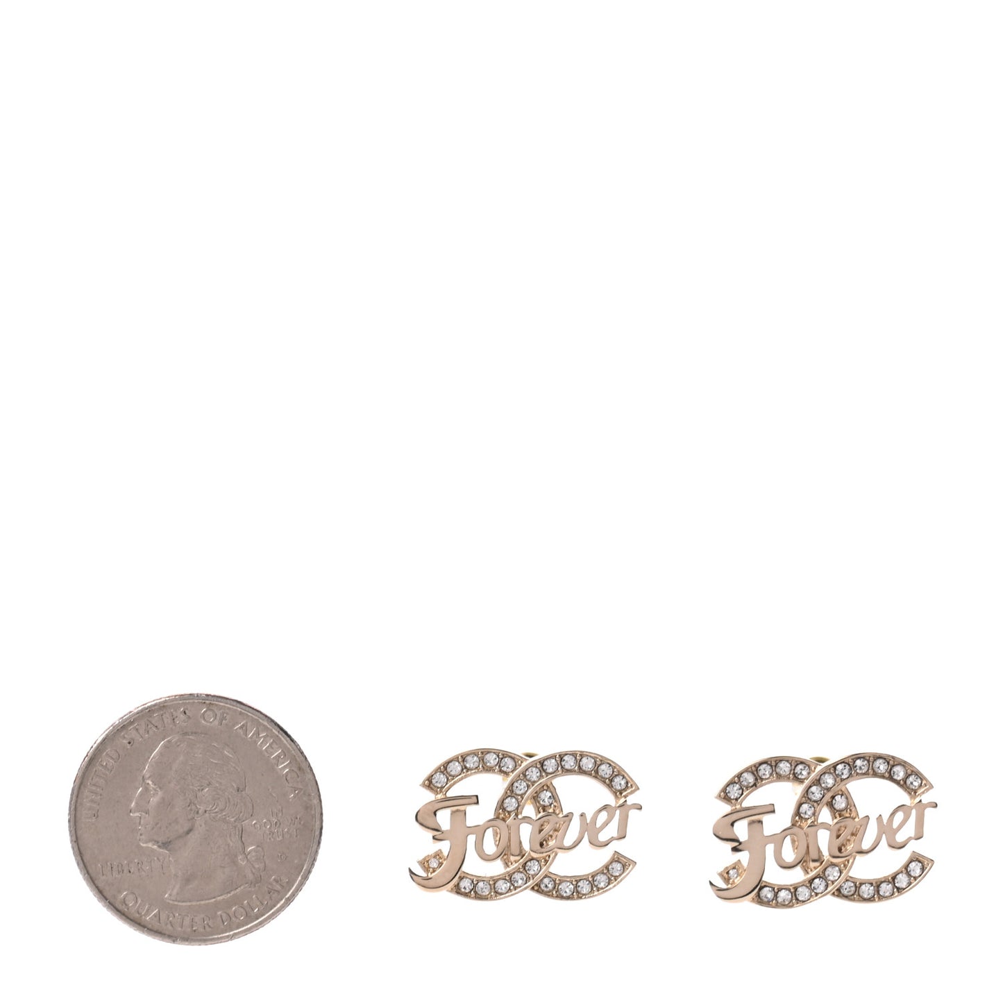 Crystal CC Forever Earrings Gold
