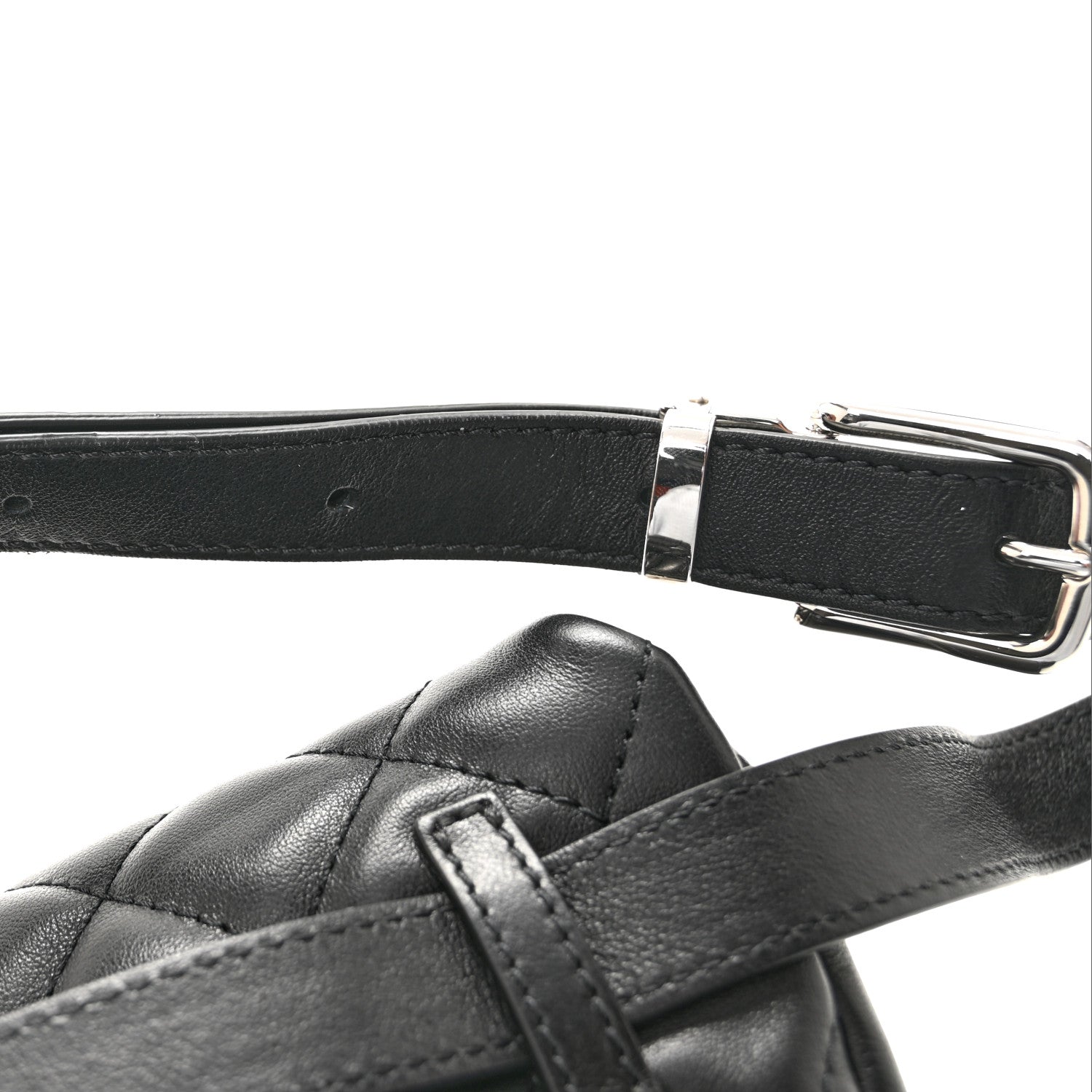Chanel Calfskin Quilted Waist Belt Bag Black 11 of 11