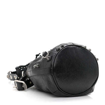 Balenciaga Agneau Arena Le Cagole Bucket Bag XS Black 4 of 10