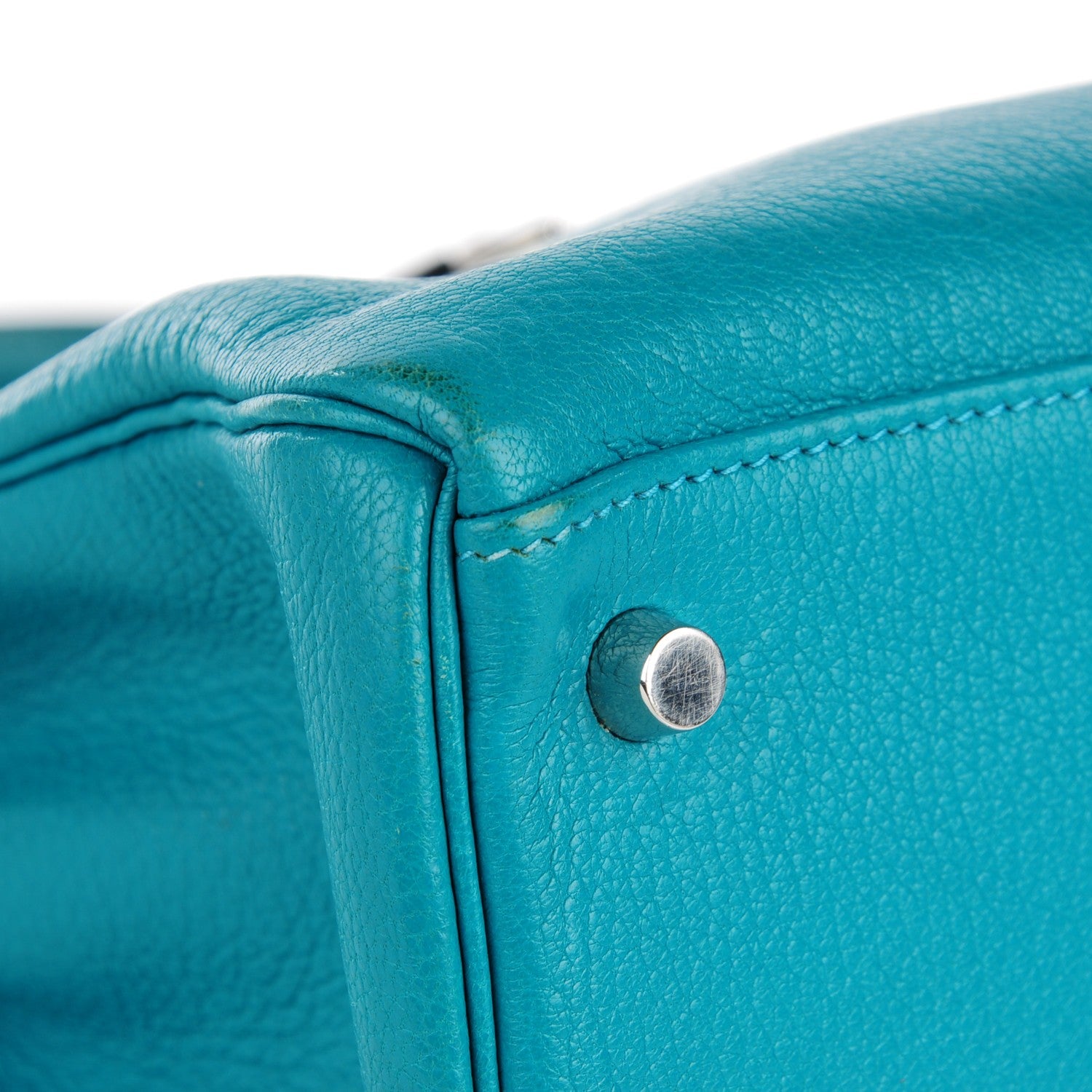 Hermes Chevre Mysore Kelly Retourne 32 Bleu Paon 6 of 23