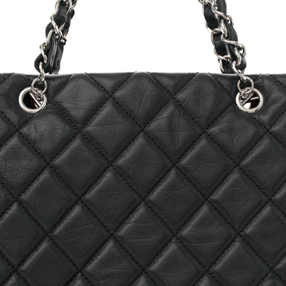 Chanel Aged Calfskin Quilted Large Cotton Club Tote Black 8 of 11